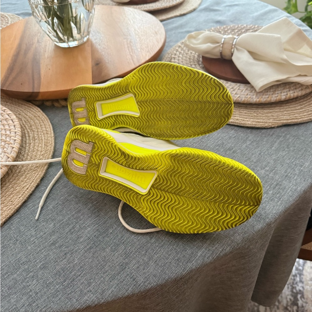 Wilson White and Neon Yellow Sneakers- court, pickleball - Picture 4 of 5